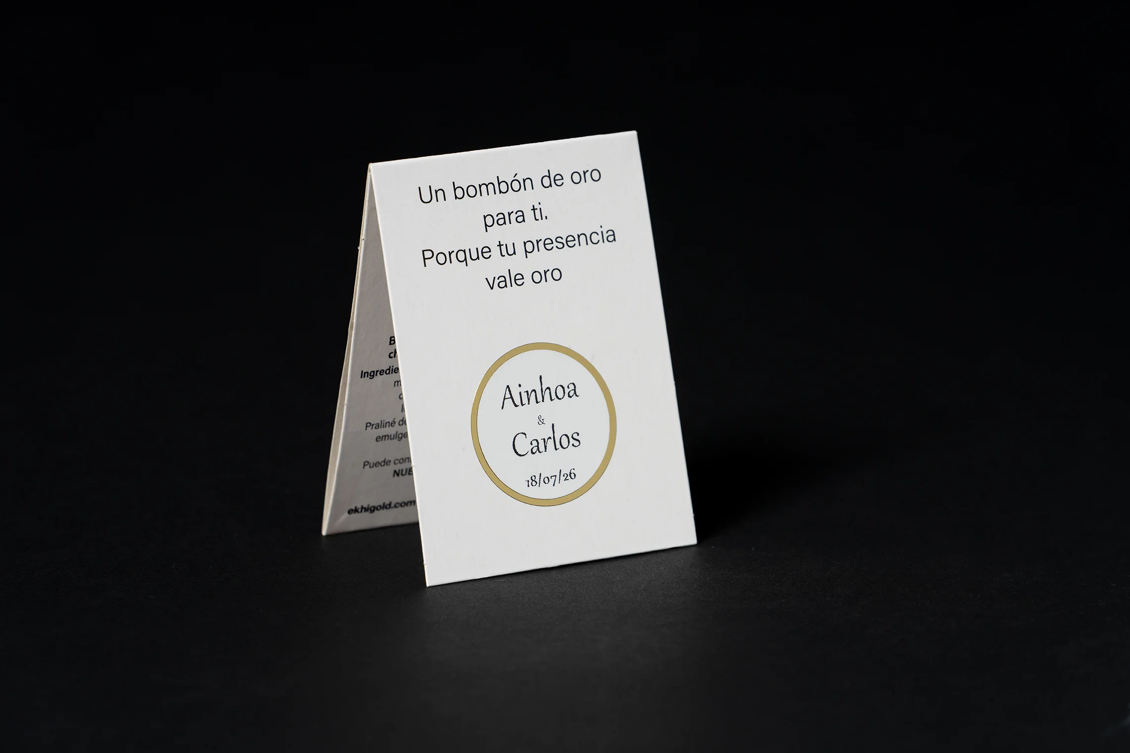 Detalle de boda personalizado 