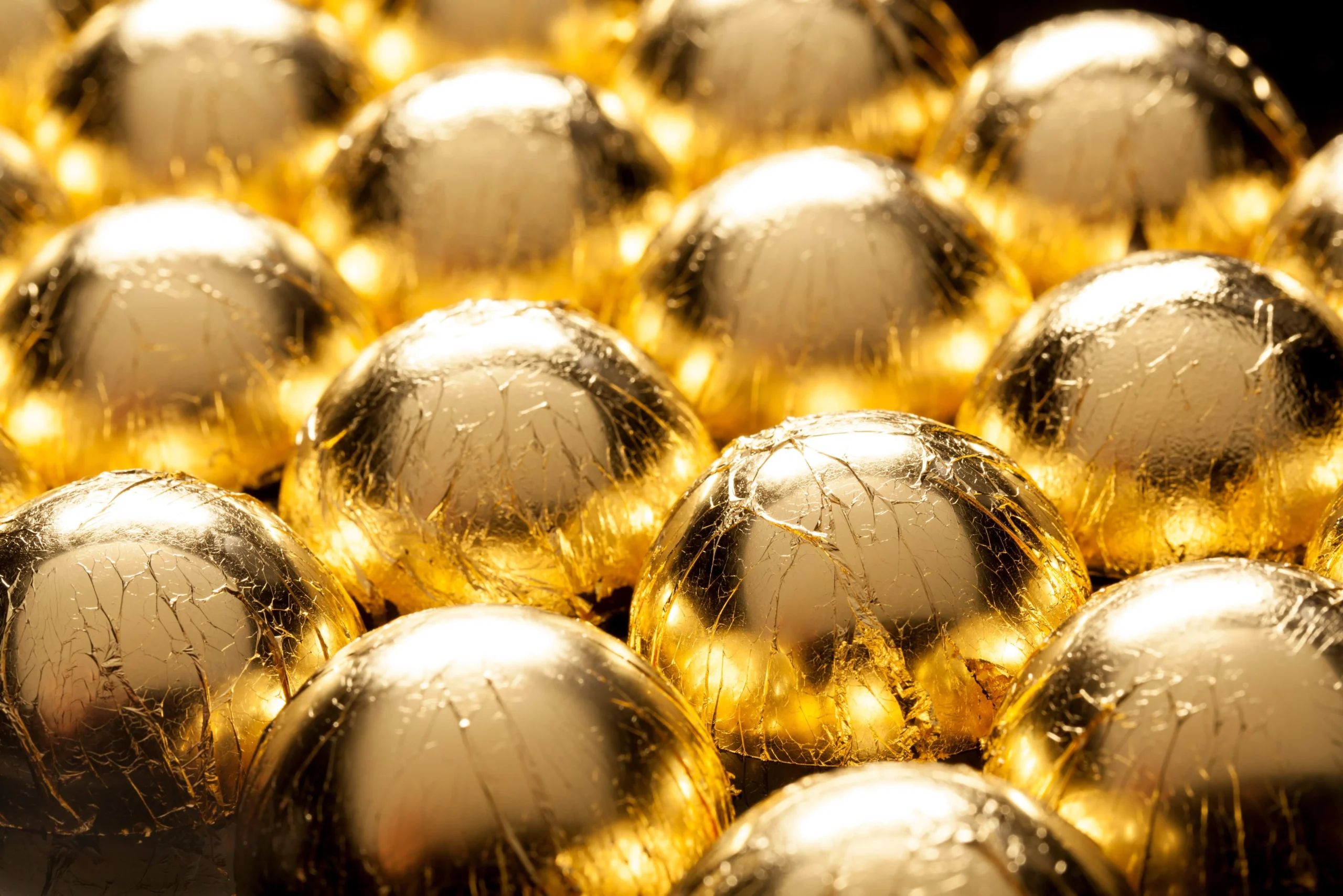 bombones con oro comestible 